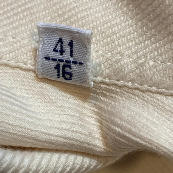 Caliban 820 Organic Cotton Cream Button Down Shirt - Picture 5 of 6